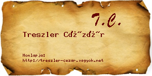 Treszler Cézár névjegykártya